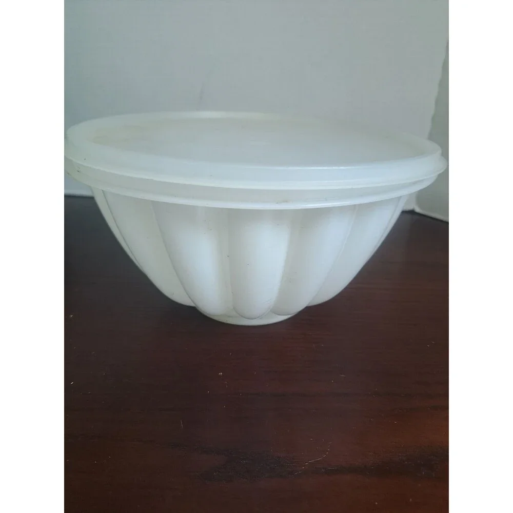 Vintage Tupperware White Jello Ice Mold